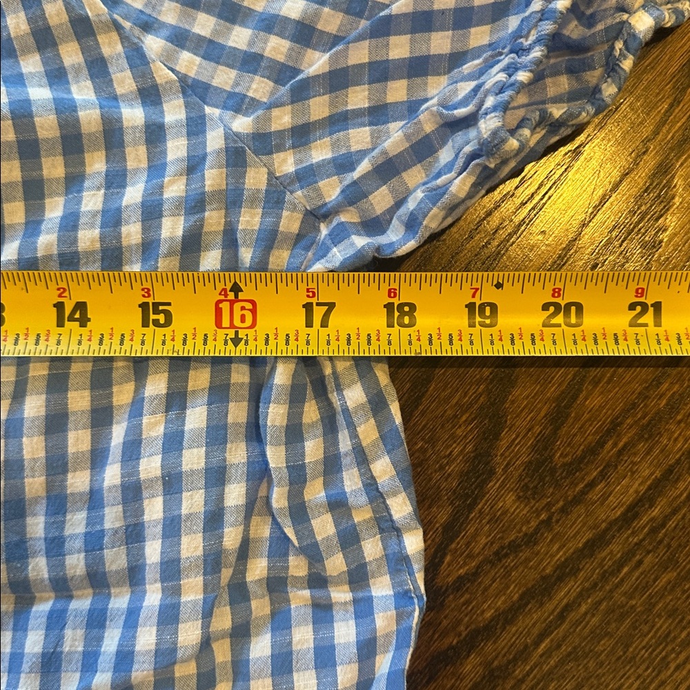 Old Navy blue and white gingham top - Picture 6 of 10